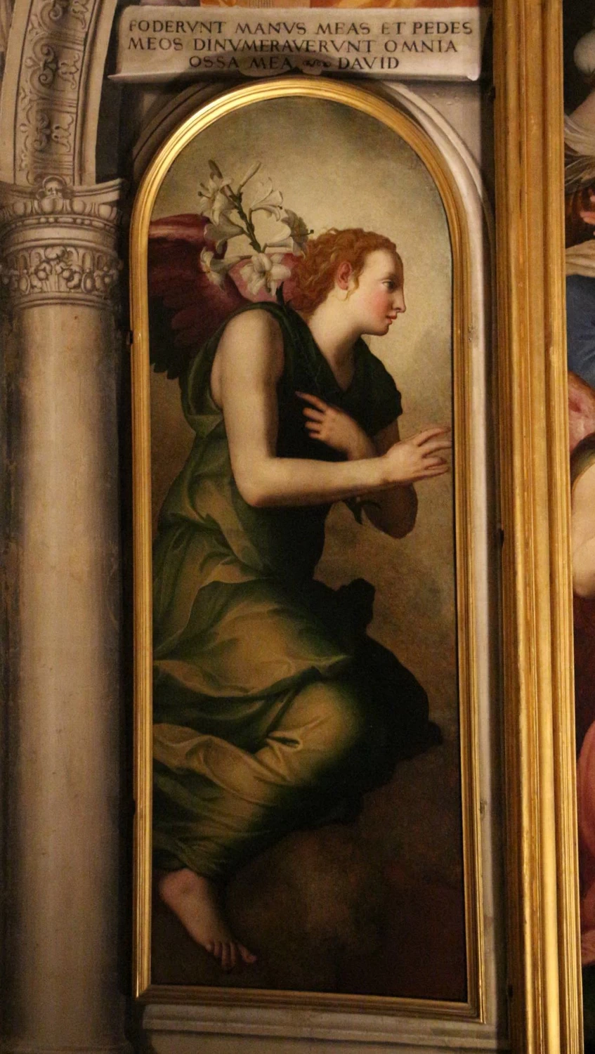  8-Annunciazione-Angelo dell'annunciazione-Cappella di Eleonora, Palazzo Vecchio, Florence 